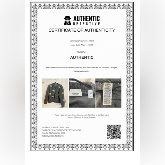 Authentic Burberry Woman Cardigan Size:MGrey Wool, Mohair WoolPolyamide,Cashmere - Picture 4 of 17